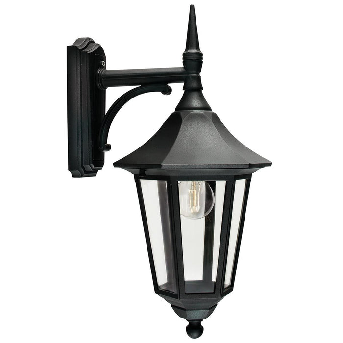Elstead Valencia Black Outdoor Downlighter Wall Light — alternate view
