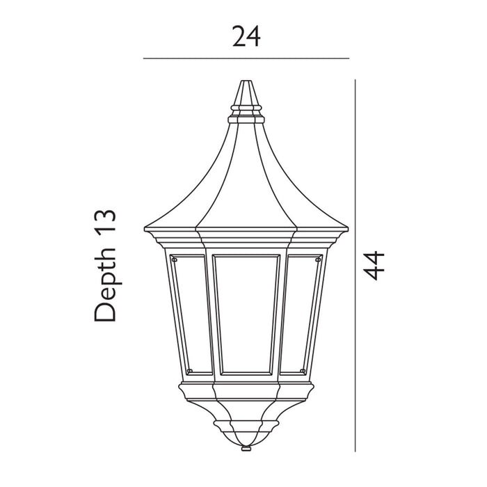 Elstead Valencia Black Outdoor Porch Ceiling  Light — close-up detail
