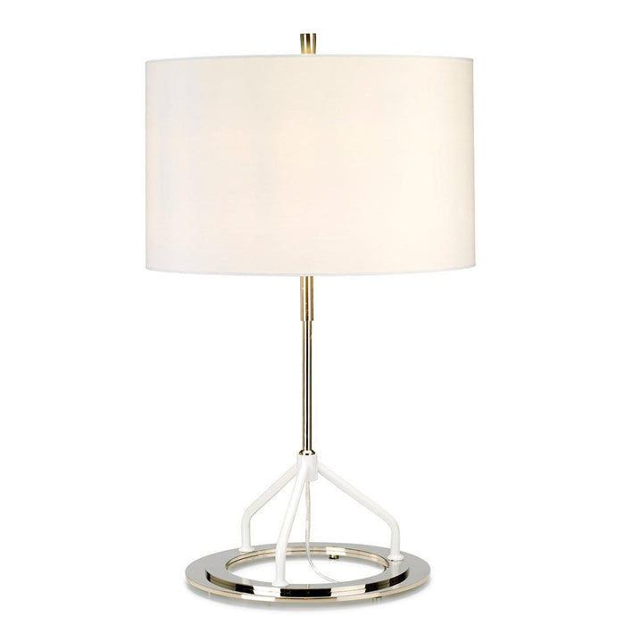 Elstead Vicenza Grey & Polished Nickel Table Lamp Elstead Lighting 1