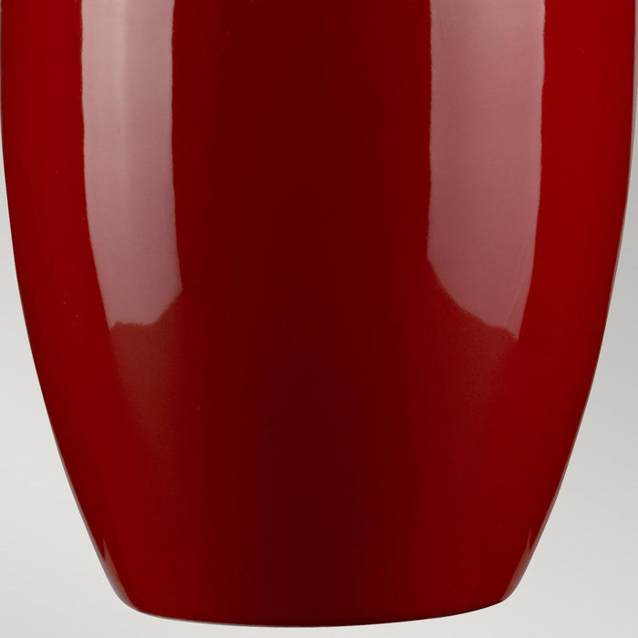 Elstead Victor Large Red Ceramic Table Lamp — lifestyle setting