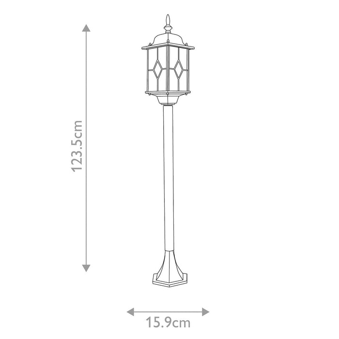 Elstead Wexford Black/Silver Outdoor Bollard Light — alternate view