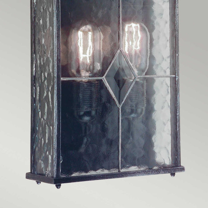 elstead wexford black finish outdoor half wall lantern Living Room Close Up