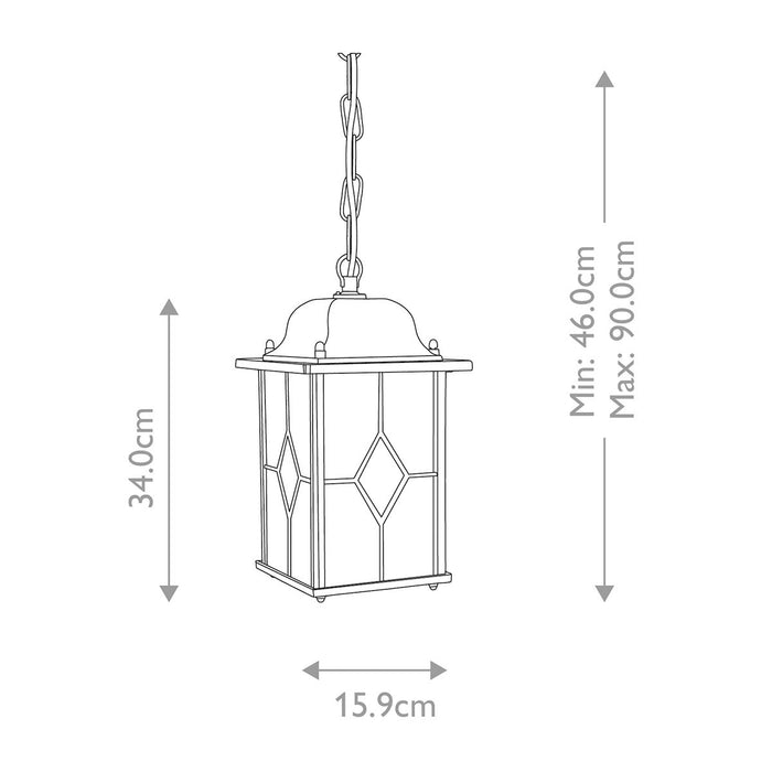 Elstead Wexford Black/Silver Outdoor Pendant Light — alternate view