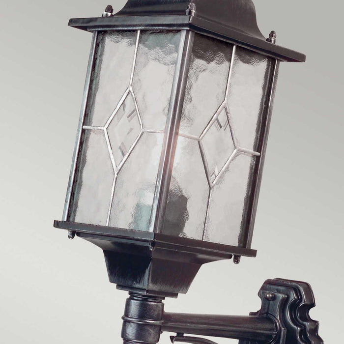 elstead wexford black finish outdoor uplighter wall lantern Living Room Close Up