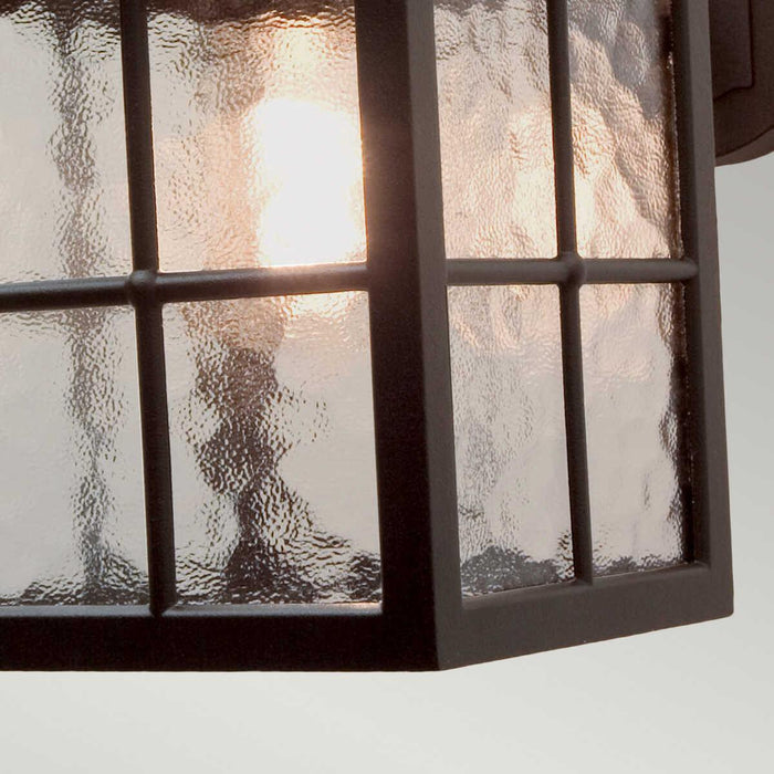 elstead winchester black finish outdoor large wall lantern Close Up LED Bulb