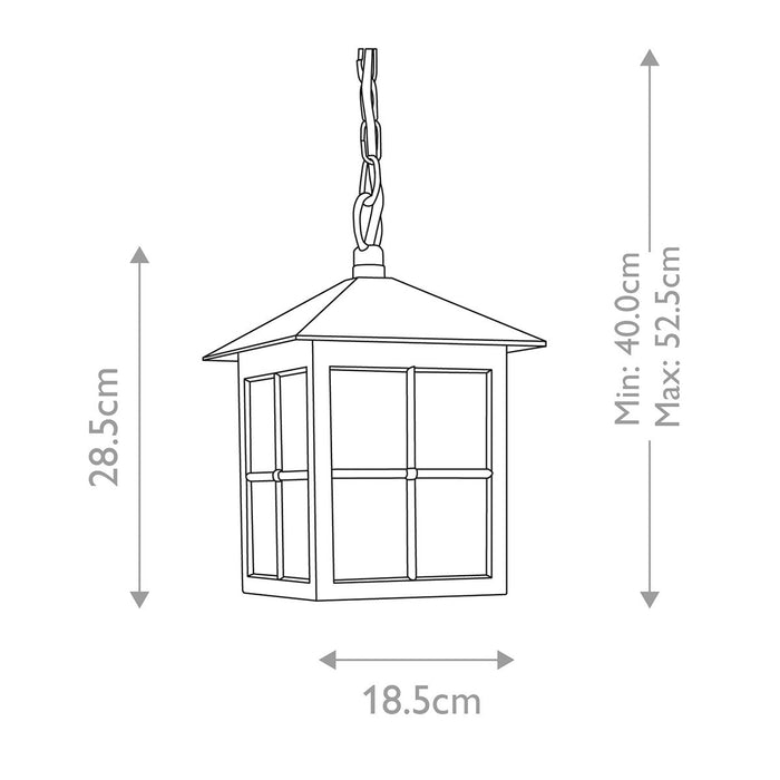 Elstead Winchester Black Outdoor Pendant Light — alternate view