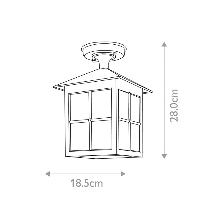 Elstead Winchester Black Outdoor Porch Ceiling  Lantern — alternate view
