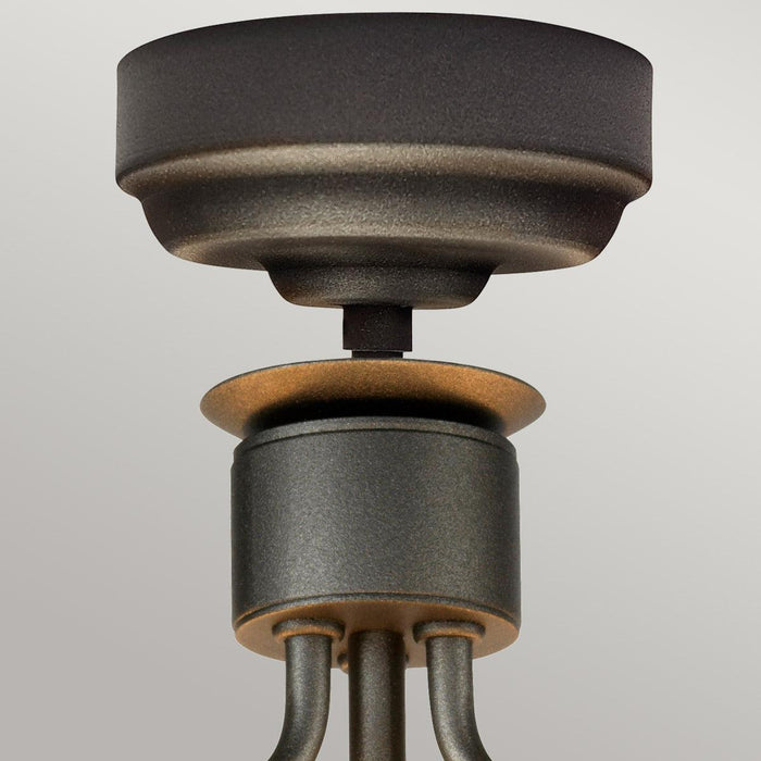Elstead Windsor 3 Light Semi-Flush Graphite Ceiling Light — product detail