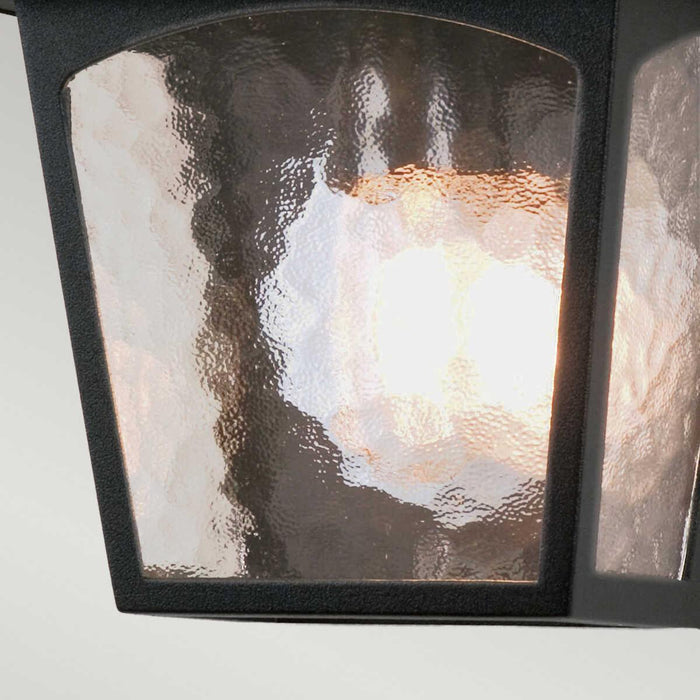 elstead york black finish outdoor half wall lantern Living Room Close Up
