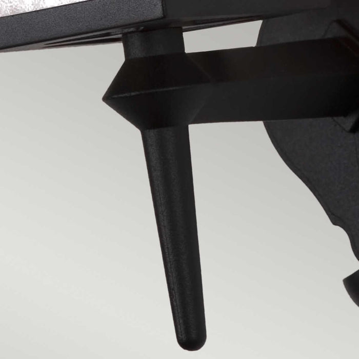 elstead york black finish outdoor uplighter wall lantern Living Room Close Up