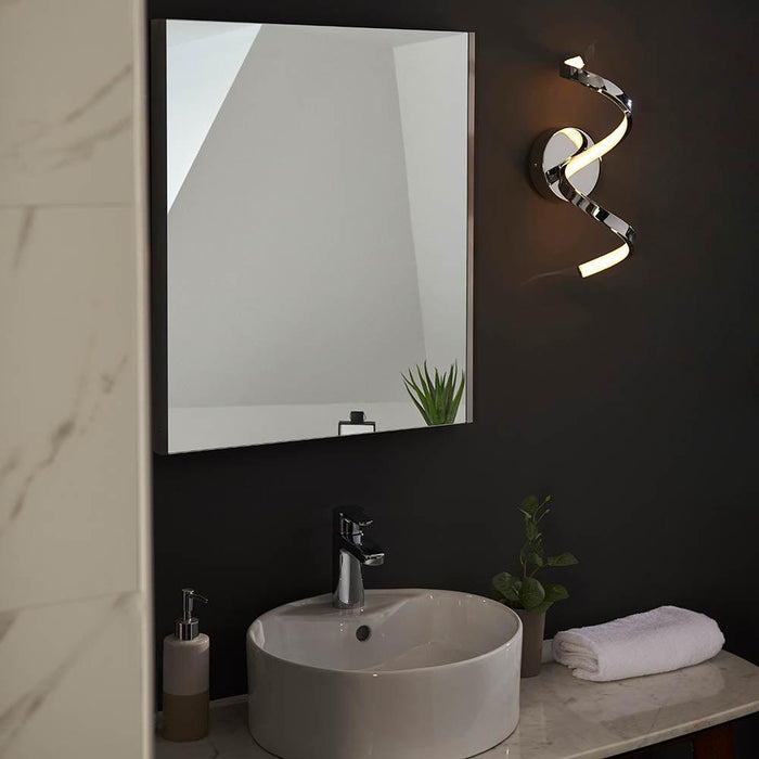 astral chrome finish bathroom wall light by Endon Lighting Living Room  Unlit Shot