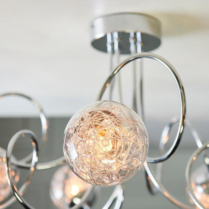 Auria 6lt Semi Flush by Endon Lighting Living Room Image 4