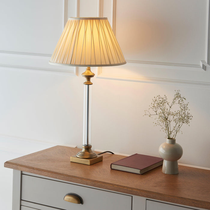 Endon Avebury 1 Light Antique Brass Table Lamp (Base Only) — additional angle