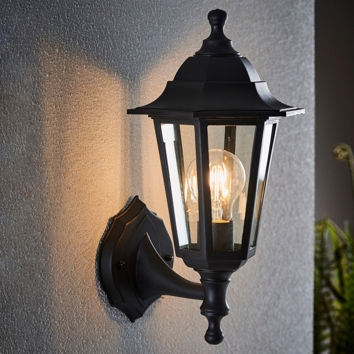 bayswater black polypropylene finish outdoor downlight wall light el 40045 by Endon Lighting Living room image