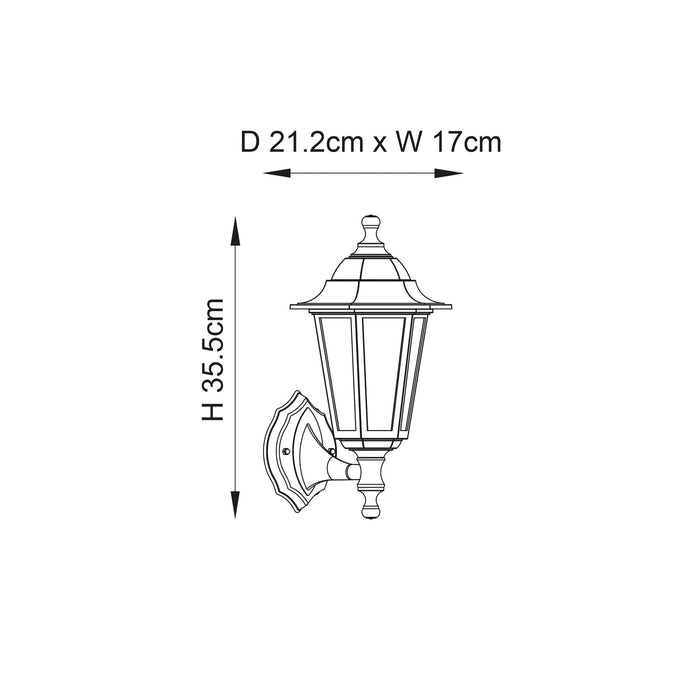 bayswater black polypropylene finish outdoor downlight wall light el 40045 by Endon Lighting Hallway lights Close Up
