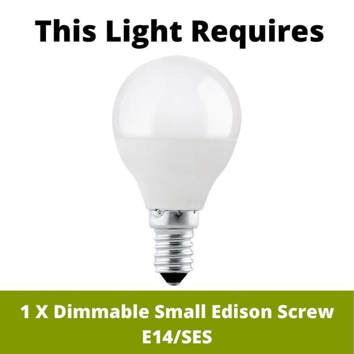 blake clear and frosted glass and chrome finish wall light LED Lamp Bulb Guide