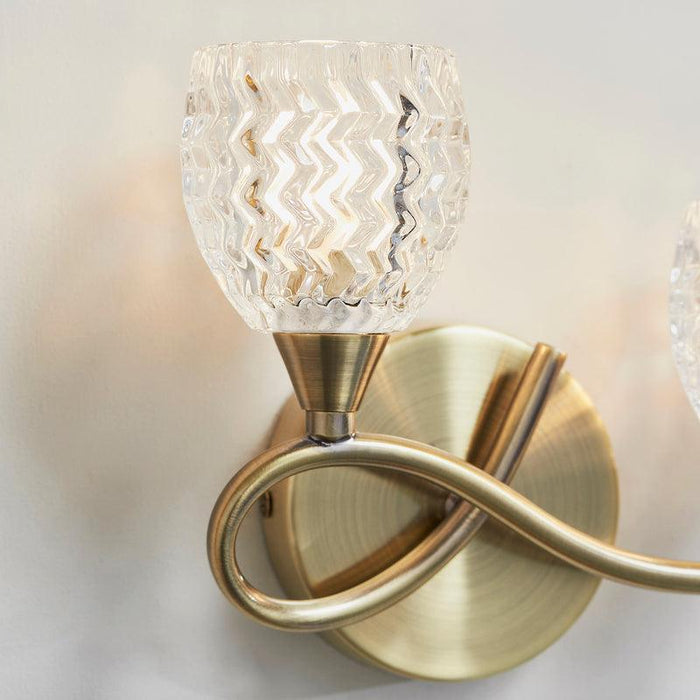 Boyer 2lt brass Wall Light by Endon Lighting hallway lighting image