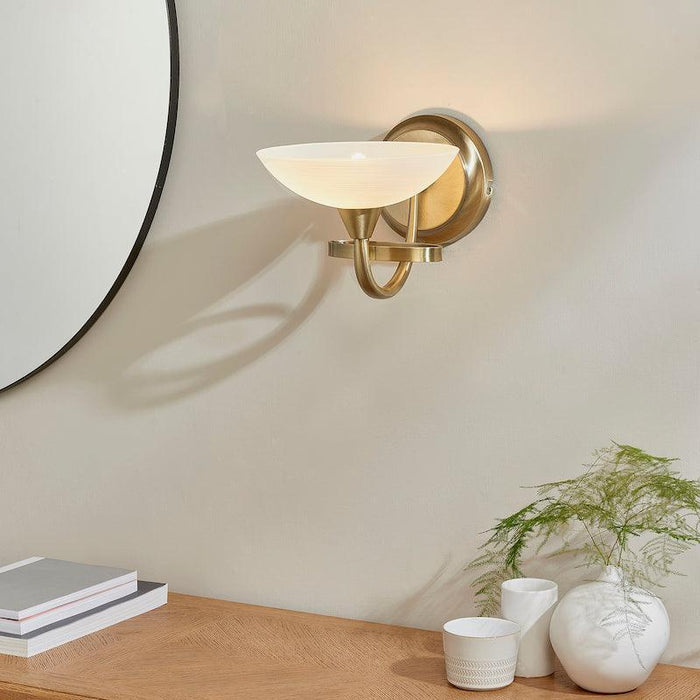 Cagney 1LT Antique Brass Wall Light CAGNEY-1WBAB dimmable image