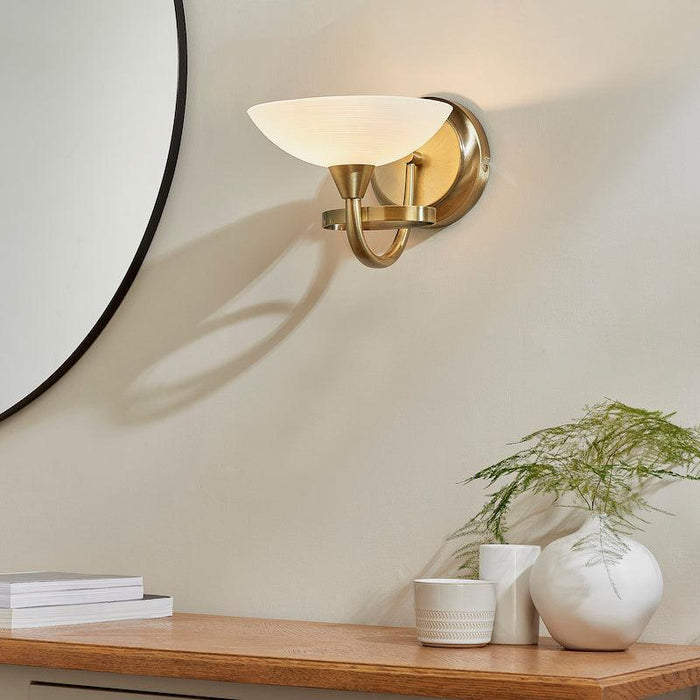 Cagney 1LT Antique Brass Wall Light CAGNEY-1WBAB bulb image