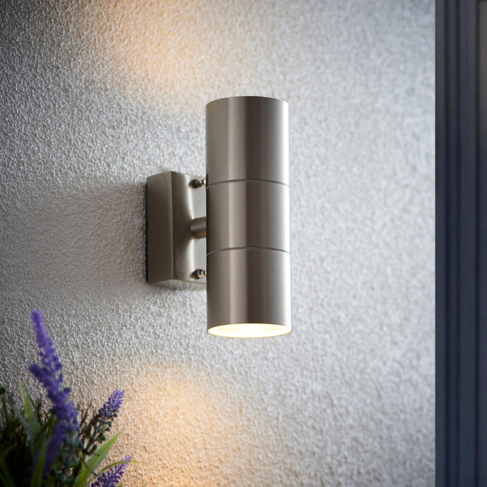 canon polished stainless steel finish outdoor wall light el 40095 by Endon Lighting Living room image