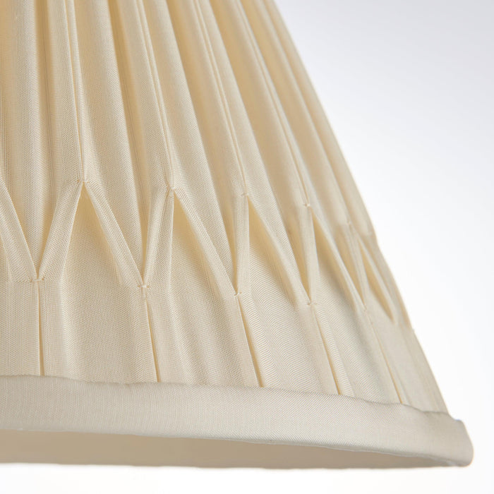 chatsworth 10 double pinch pleat ivory 1lt shade by Endon Lighting Living Room  Unlit Shot