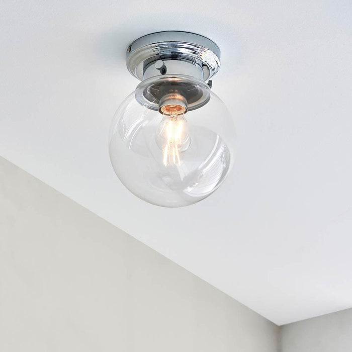 cheswick 1 light flush bathroom ceiling light light by Endon Lighting Bedroom Hero Shot