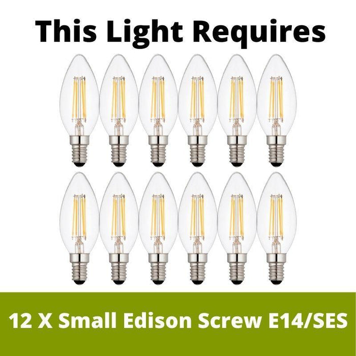 clarence 12 light pendant LED Lamp Bulb Guide