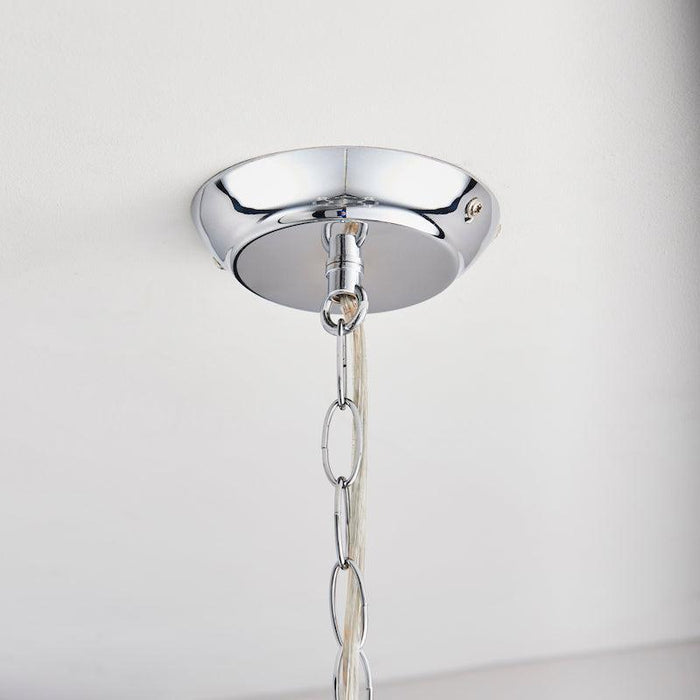 Traditional Ceiling Pendant Lights - Clearence Clear Acrylic & Chrome Plate 8LT Pendant Ceiling Light 308-8CL fitting