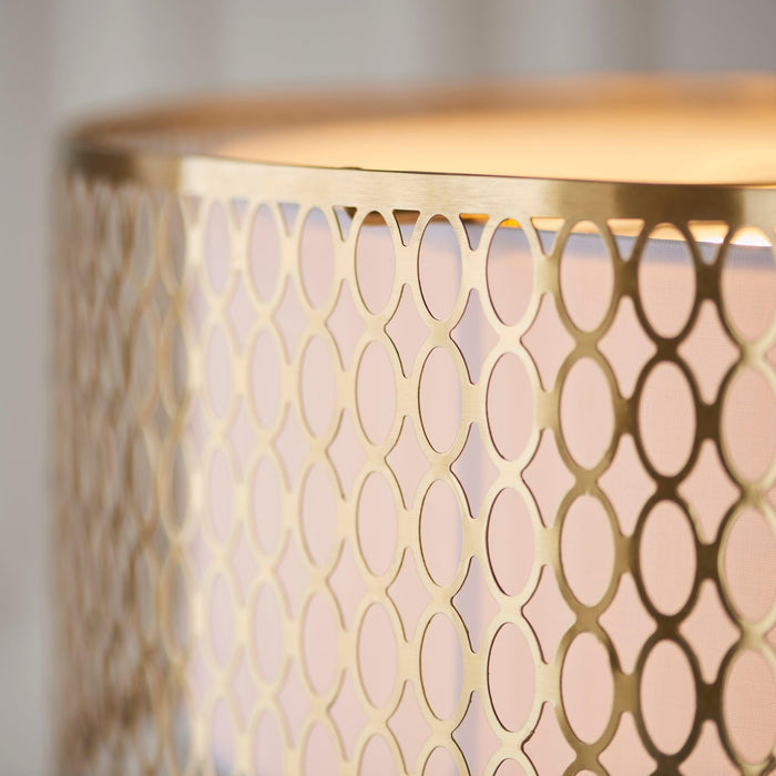 Endon Cordero 3 Light Gold Ceiling Pendant-Ceiling Pendant Lights-Endon Lighting living room close up Tiffany Lighting Direct
