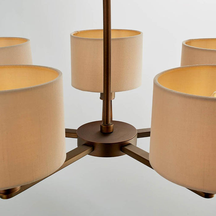 Endon Daley 5 Light Bronze Finish Pendant Ceiling Light-Ceiling Pendant Lights-Endon Lighting Hallway Lighting Close upTiffany Lighting Direct