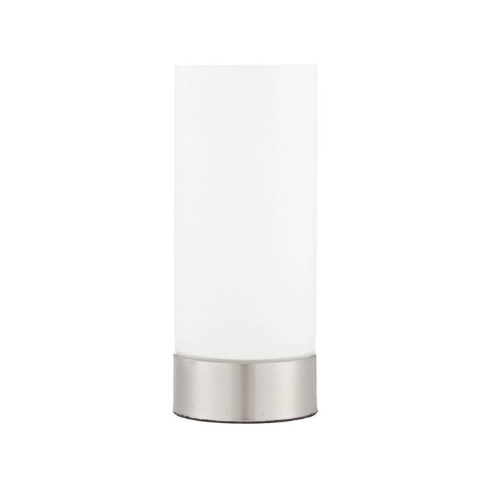 Endon Dara 1 Light Nickel Table Lamp — side profile