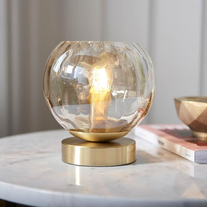 Endon Dimple 1 Light Brass Finish Table Lamp 6