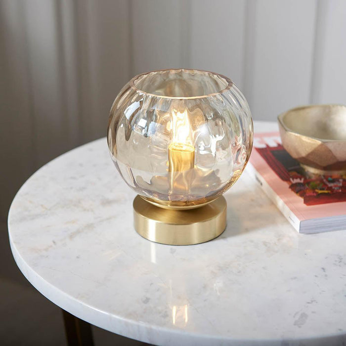 Endon Dimple 1 Light Brass Finish Table Lamp 3