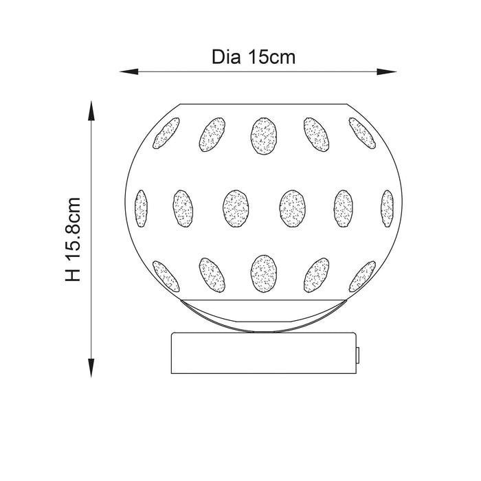 Endon Dimple 1 Light Brass Finish Table Lamp-Endon Lighting-Living-Room-Tiffany Lighting Direct-[image-position]