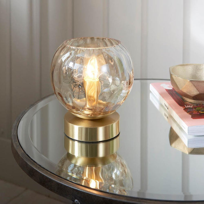 Endon Dimple 1 Light Brass Finish Table Lamp 4