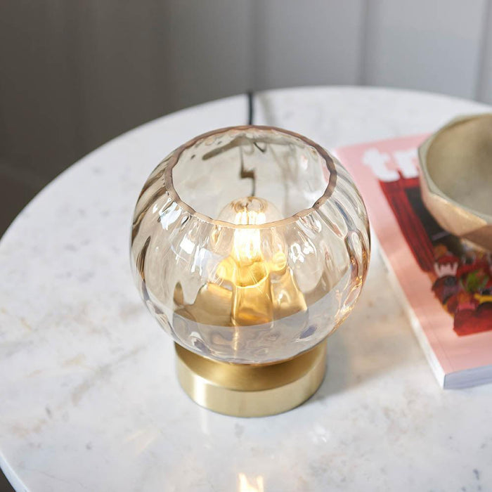 Endon Dimple 1 Light Brass Finish Table Lamp 7