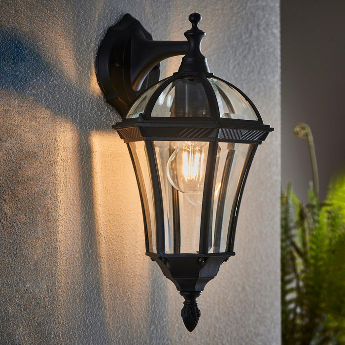 drayton textured black finish outdoor downlight wall light yg 3501 by Endon Lighting Living room image