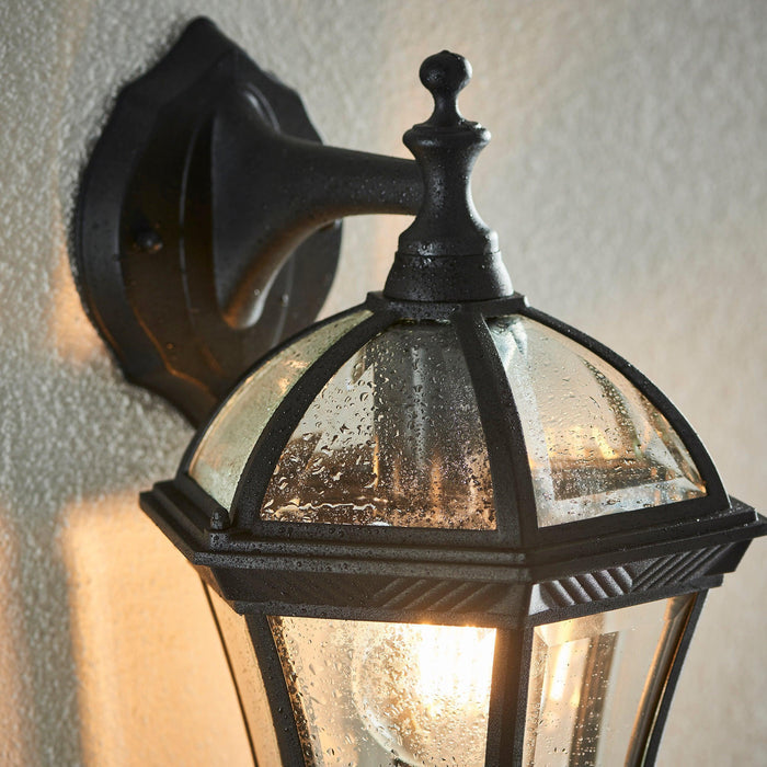 drayton textured black finish outdoor downlight wall light yg 3501 by Endon Lighting Living Room  Unlit Shot