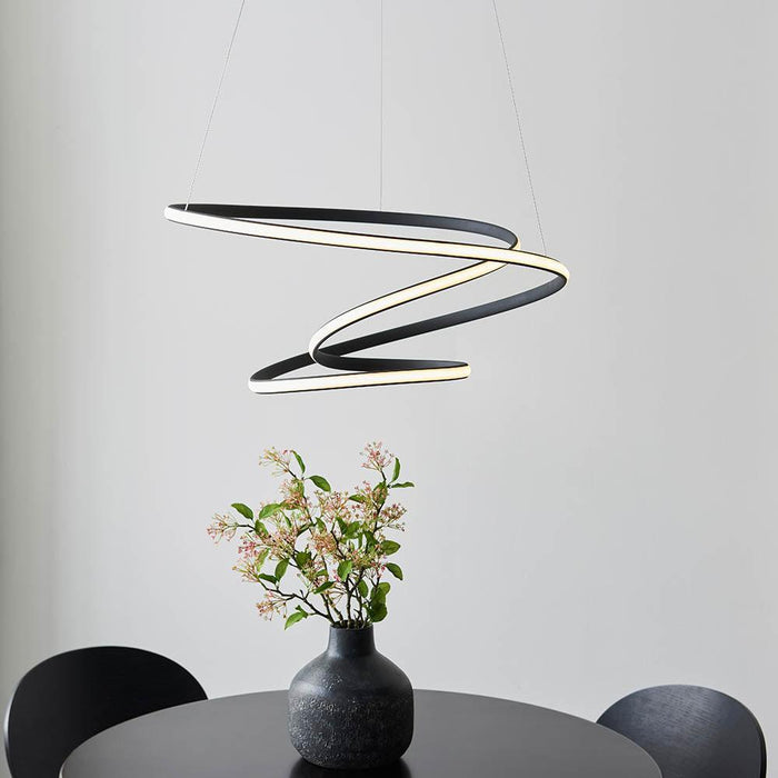 Endon Dune 1 Light Black Pendant Ceiling-Ceiling Pendant Lights-Endon Lighting living room 2nd close upTiffany Lighting Direct
