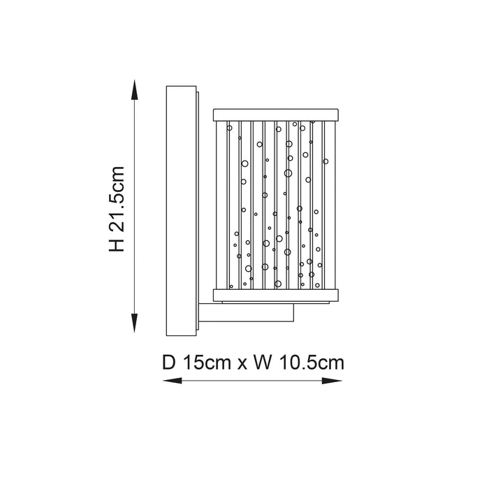 easton 1lt wall light by Endon Lighting Hallway lights Close Up