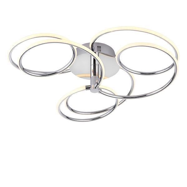 Eterne 1lt Semi Flush Ceiling Light by Endon Lighting Living Room Image 2