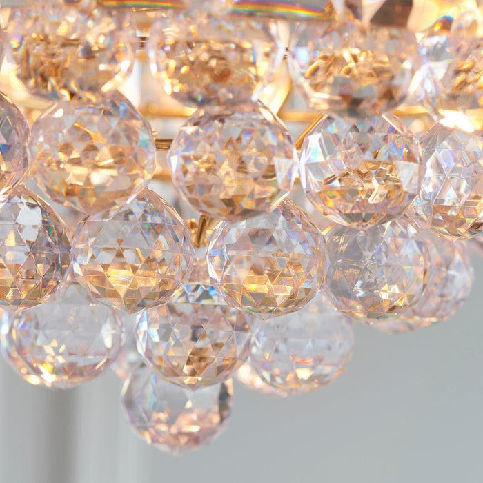 Traditional Ceiling Pendant Lights - Fargo Brass & Clear Acrylic 3LT Pendant Ceiling Light FARGO-14BP crystals
