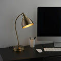 Endon Franklin 1 Light Brass Finish Table Lamp-Endon Lighting-Living-Room-Tiffany Lighting Direct-[image-position]