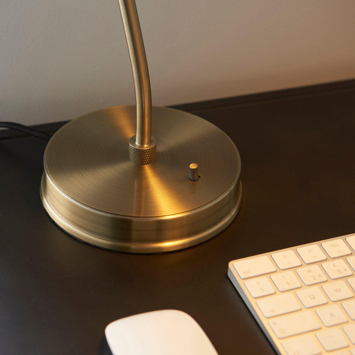 Endon Franklin 1 Light Brass Finish Table Lamp-Endon Lighting-Living-Room-Tiffany Lighting Direct-[image-position]