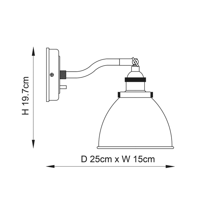 franklin brass wall light 1 by Endon Lighting Living room close up image