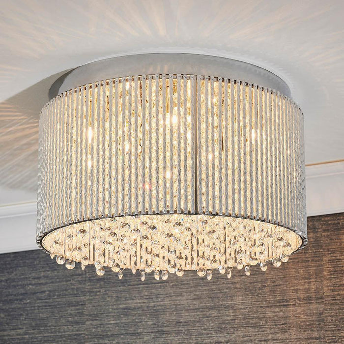 Galina 10lt Flush Ceiling Light by Endon Lighting Living Room Image 3