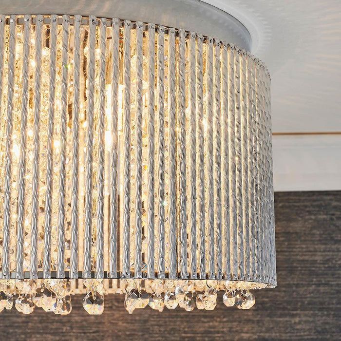 Galina 10lt Flush Ceiling Light by Endon Lighting Living Room Image 4