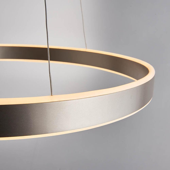 Endon Gen LED Nickel Pendant Ceiling-Ceiling Pendant Lights-Endon Lighting living room close. up unlit Tiffany Lighting Direct