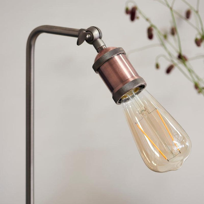 Endon Hal 1 Light Tall Antique Brass Table Lamp - Switched 4