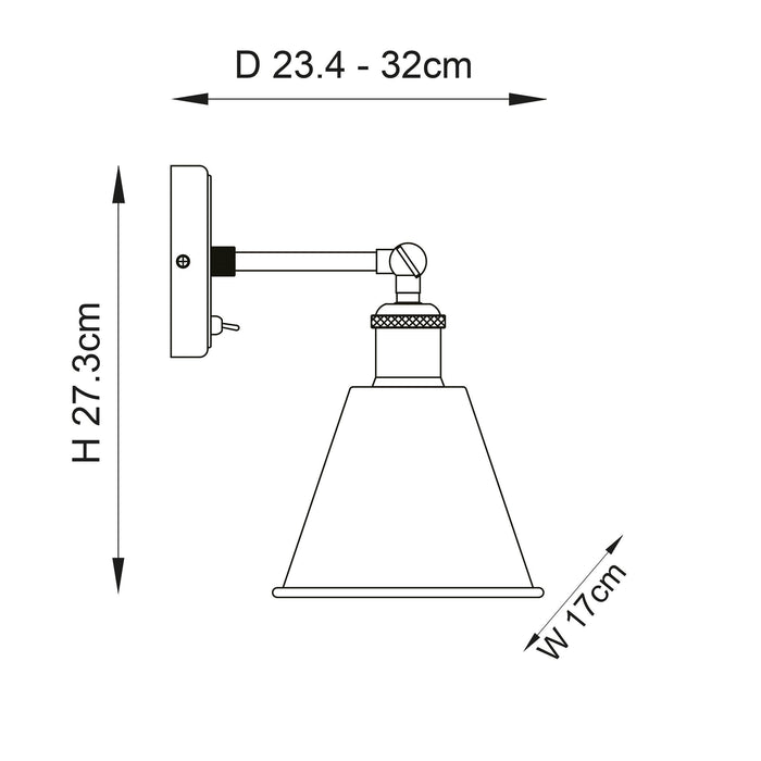 hal pewter finish wall light 1 by Endon Lighting Living Room Family Shot